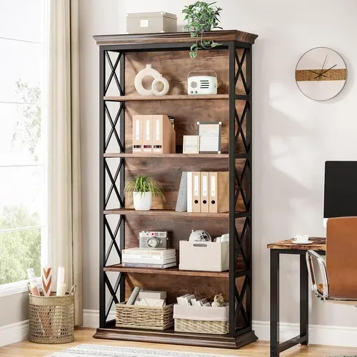 Bibliothèque Industrielle à 6 Niveaux, 180 Cm