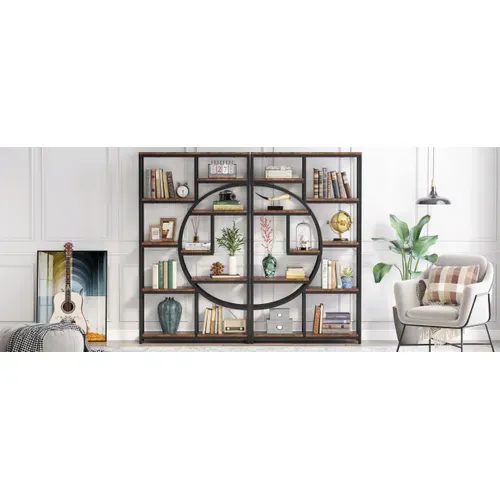 Bibliothèque Industrielle à 5 Niveaux, Pour Salon, Chambre à Coucher, Bureau à Domicile