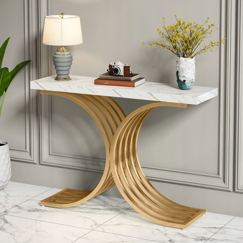 Table Console Étroite, 100 X 30 X 80 Cm, Petite Table D'exposition, Table Basse Pour Entrée, Couloir