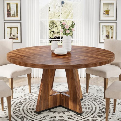 Table Ronde Pour Salle à Manger, Cuisine, Salle à Manger, Salon, 120 Cm, Pour 4 Personnes