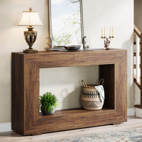 Table Console D'entrée, 120 X 30 X 83.5cm, Table D'appoint, Marron Rustique
