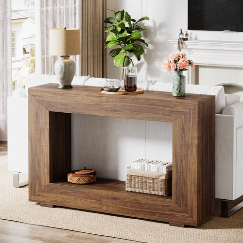 Table Console D'entrée, 120 X 30 X 83.5cm, Table D'appoint, Marron Rustique