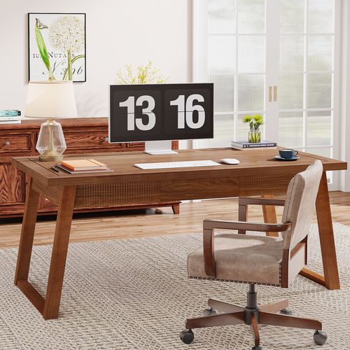 Bureau De Bureau à Domicile : Bureau D'ordinateur 140 Cm Avec Tiroir