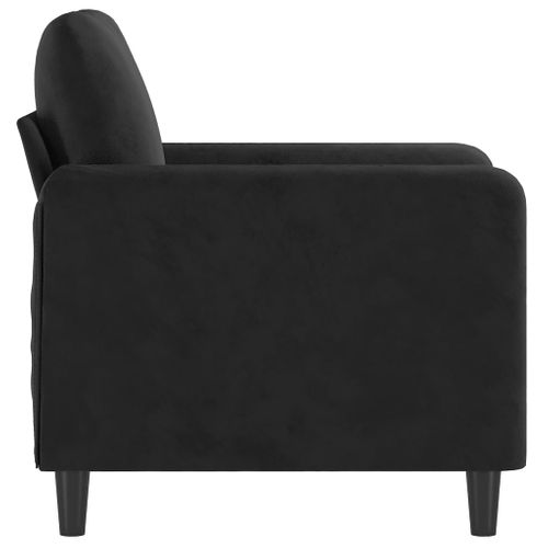 Fauteuil Noir 60 Cm Velours