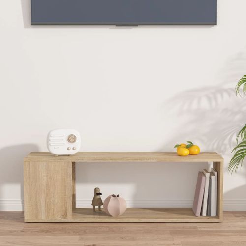 Meuble TV Chêne Sonoma 100x24x32 Cm Bois D'ingénierie