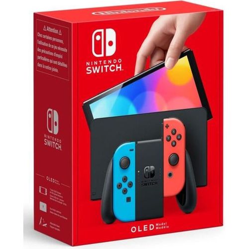 Console Nintendo Switch (modèle Oled) : Nouvelle Version, Ecran 7 Pouces - Avec Un Joy-con Neon