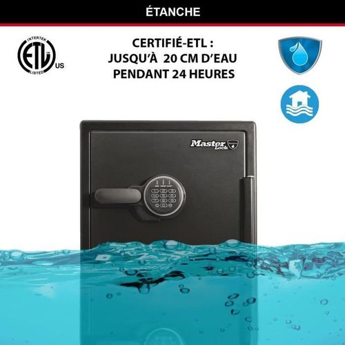 Coffre-fort - - Ignifuge Et Etanche - XXL 56,6l - Combinaison Électronique