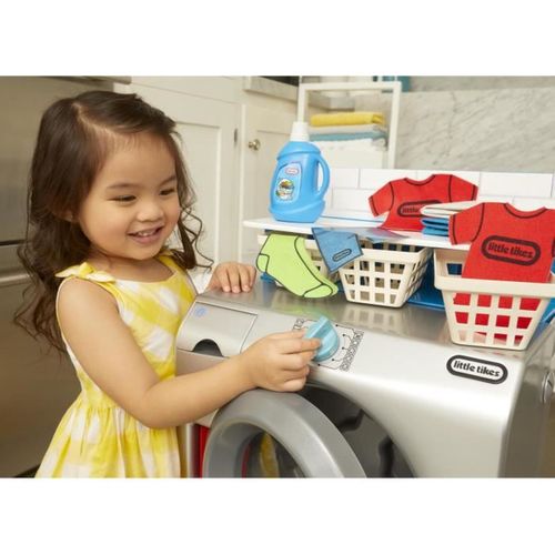 Lave-linge Et Sèche-linge Jouet - Porte Frontale, Sons, Accessoires, Piles