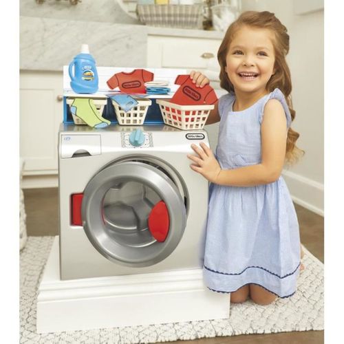 Lave-linge Et Sèche-linge Jouet - Porte Frontale, Sons, Accessoires, Piles