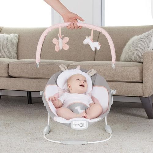 Transat Pour Bébé - Flora - Arche Avec Jouets D'éveil Amovible, 8 Mélodies, Vibrations Apaisantes