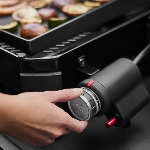 Plancha à Gaz - 43 cm - Avec bac de récupérateur de graisses - Noir