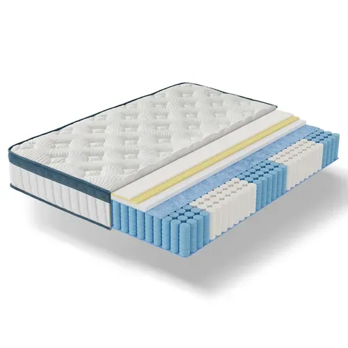 Matelas Ressorts Ensachés 160x200 cm 7 Zones Épaisseur 22 cm