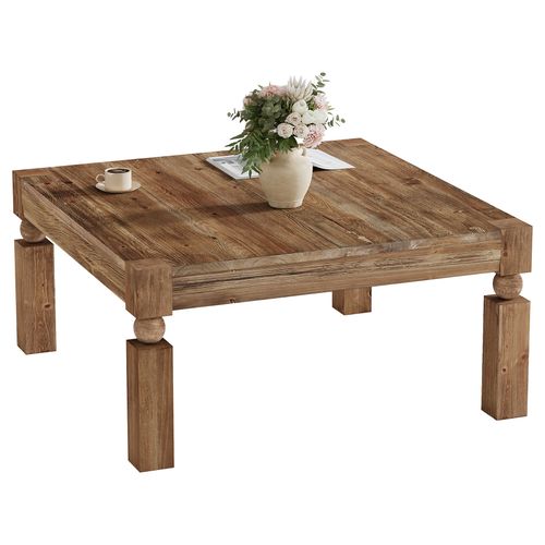 Table Basse Rectangulaire En Bois Massif, Style Moderne Du Milieu Du Siècle, 100 Cm