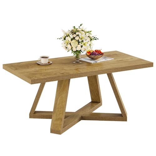 Table Basse De Salon Rectangulaire De Style Campagnard, 120 Cm.