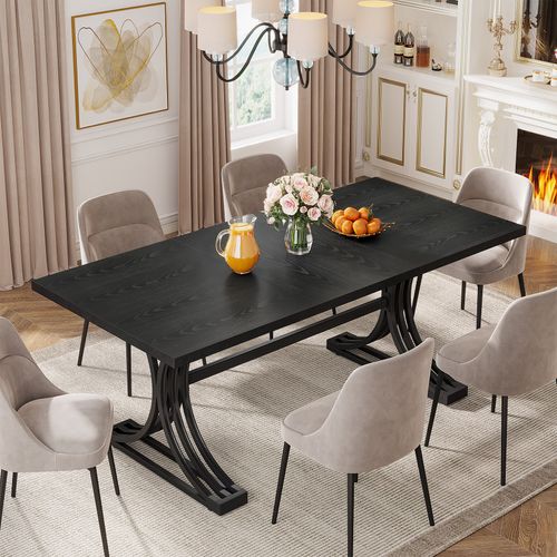 Table De Salle à Manger Rectangulaire De 160 Cm Pour 4 à 6 Personnes (table Seule)