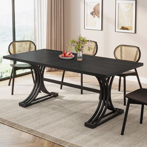 Table De Salle à Manger Rectangulaire De 160 Cm Pour 4 à 6 Personnes (table Seule)