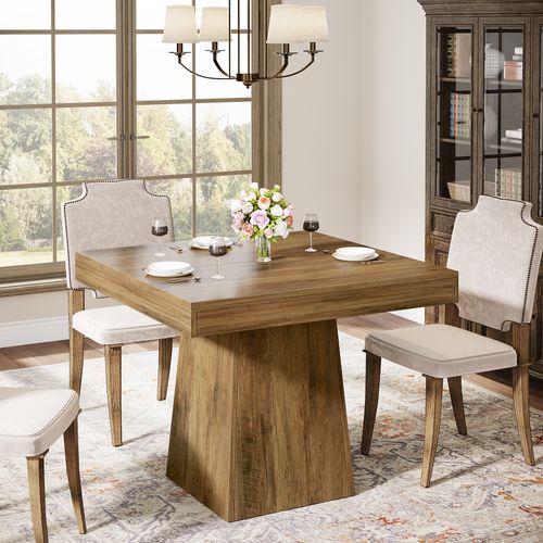 Table De Salle à Manger Carrée Pour 4 Personnes, Table De Cuisine De 80 Cm (table Seule)