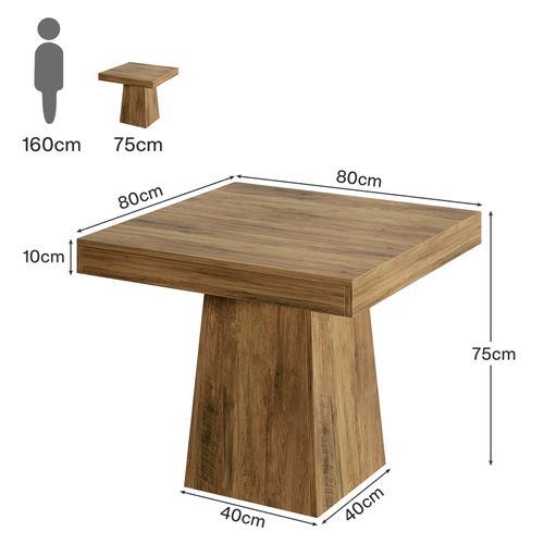 Table De Salle à Manger Carrée Pour 4 Personnes, Table De Cuisine De 80 Cm (table Seule)