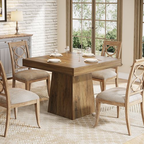 Table De Salle à Manger Carrée Pour 4 Personnes, Table De Cuisine De 80 Cm (table Seule)