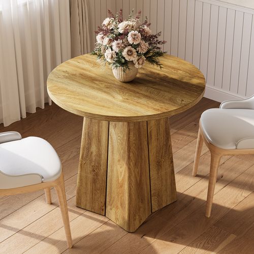 Table De Salle à Manger Ronde Pour 4 Personnes, Table De Cuisine 80 Cm (table Seule)