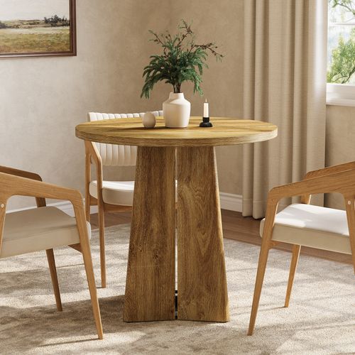 Table De Salle à Manger Ronde Pour 4 Personnes, Table De Cuisine 80 Cm (table Seule)
