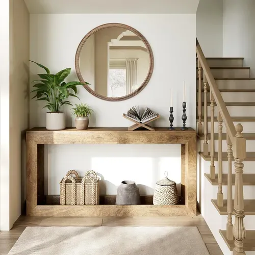 Console Étroite De 160 Cm, Table D'appoint Longue Derrière Le Canapé, Table D'entrée Moderne