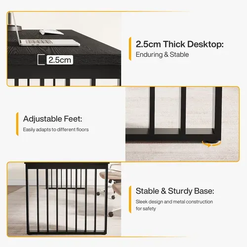 Bureau De 180 Cm, Grand Bureau D'ordinateur, Bureau PC, Bureau De Bureau, Poste De Travail