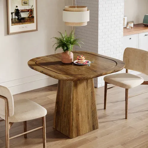 Table à Manger Carrée Pour 2 à 4 Personnes, Petite Table De Cuisine De Style Ferme De 80 Cm