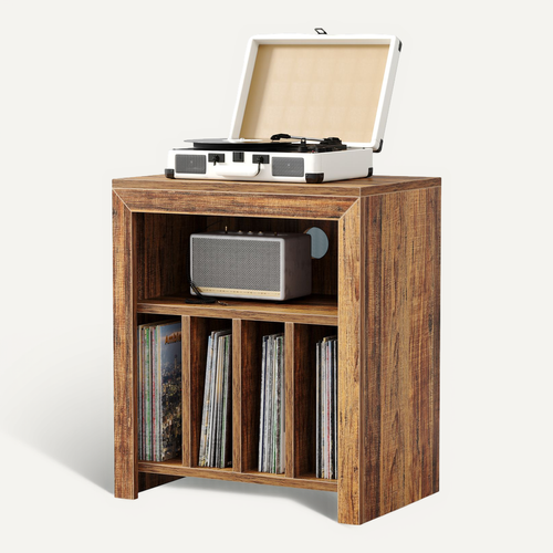 Table D'appoint Étroite, Support Pour Platine Vinyle, Meuble De Rangement Pour Disques Vinyles