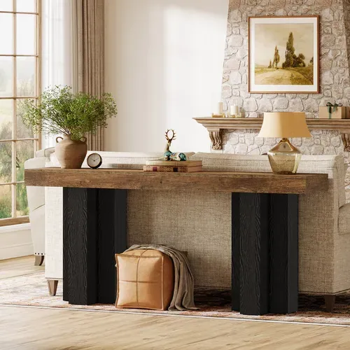 Console De 160 Cm Pour Entrée, Style Campagnard, Avec Pieds Robustes