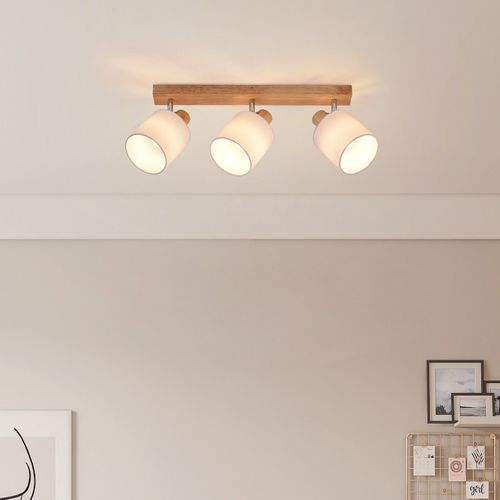 Spot 3 Modernes Bois E14 25w Rotatifs à 350°