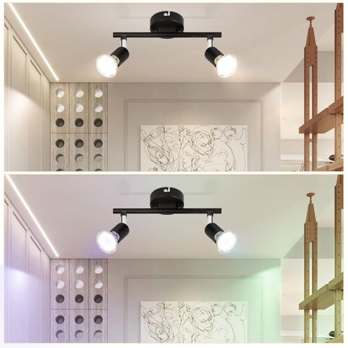 moderne plafond 6 flamme design métal noir réglable - Belgium
