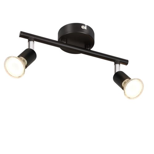 Nettlife Spot de plafond LED 1 flamme noir plafonnier de salon spot orientable GU10 spot lampe plafonnier - Maison
