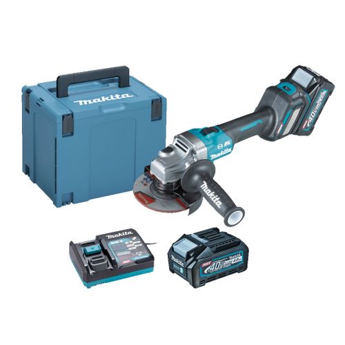 Meuleuse 40v Xgt 125mm + 2 Batteries 4ah + Chargeur Rapide + Coffret Makpac - Makita - Ga023gm201