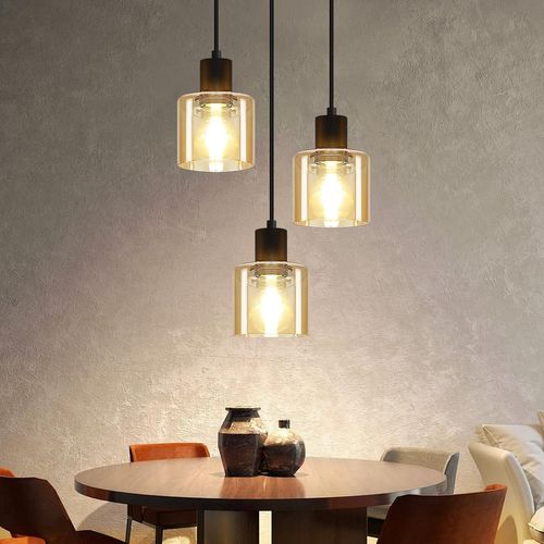Suspension Table à Manger Lampe Suspendue Vintage 3 Ampoules Lampe De Table à Manger Suspendue E27