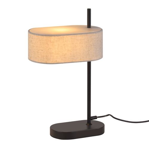 Lampe De Chevet Chambre Lampe De Table Vintage - 44,5cm E14 Lin Noir Avec Interrupteur Rétro
