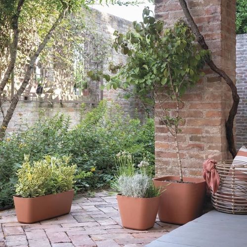 Pot De Fleurs Carré - Origin - 29 L - Terre Cuite