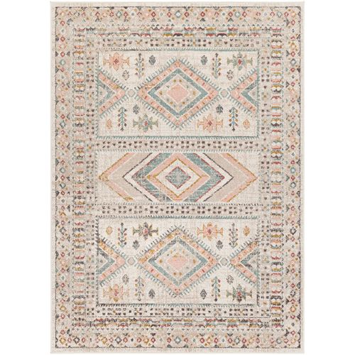 Tapis Scandinave Bohème Multicolore/rose 200x275 Cm Evelyn