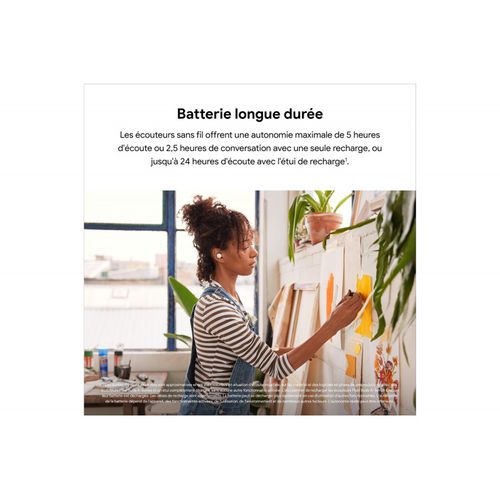 Ecouteurs Sans Fil Bluetooth  Pixel Buds à Serie à Réduction De Bruit Blanc