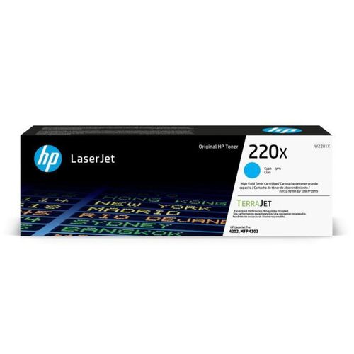 Cartouche De Toner Hp 220x Cyan - W2201x Pour Hp Laserjet Pro 4202 / 4302