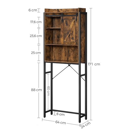 Étagère Wc, Meuble De Rangement Pour Toilettes, Pour Machine à Laver, Placard, Cadre En Acier