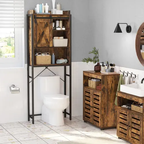 Étagère Wc, Meuble De Rangement Pour Toilettes, Pour Machine à Laver, Placard, Cadre En Acier