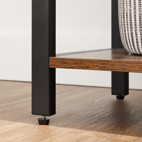 Bibliothèque, Étagère à 6 Niveaux, Style Industriel, Marron Rustique,  66 X 30 X 186 Cm