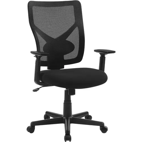 Chaise Bureau, Fauteuil De Bureau, Chaise Ergonomique, Avec Mécanisme Basculant, Noir