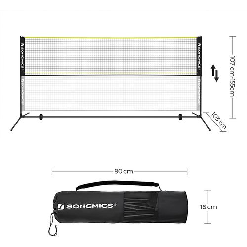 Filet De Badminton 5m, Pliable, Facile À Monter, Hauteur Réglable Multicolore