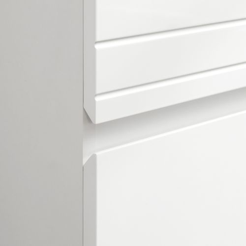 Meuble De Salle De Bain Sur Pied, Avec Tiroir, 2 Portes, 60 X 30 X 80 Cm, Blanc