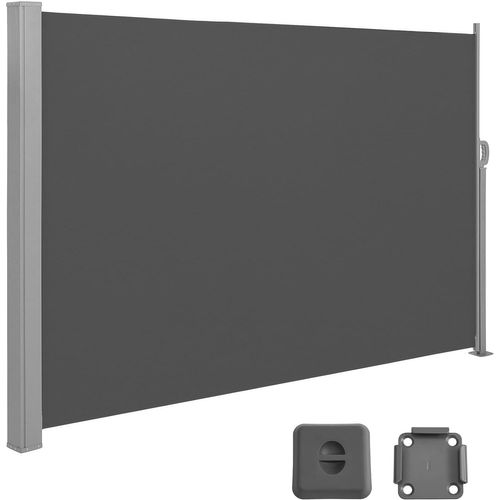Store Latéral Rétractable, 200 X 400 Cm, Brise-vue, Gris Anthracite
