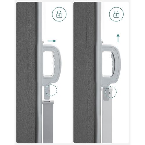 Store Latéral Rétractable, 200 X 400 Cm, Brise-vue, Gris Anthracite