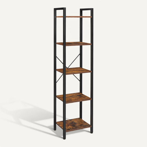 étagère à 5 Niveaux, Bibliothèque, Meuble De Rangement, Avec Sructure En Acier