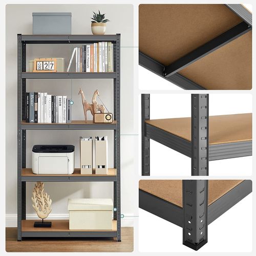 étagère, Planches Réglables, 40 X 90 X 180 Cm, Capacité 875 Kg, Gris